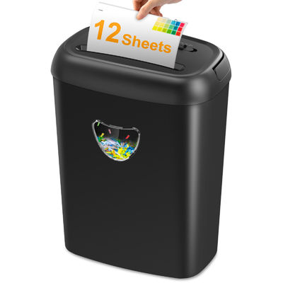 12 lembar potong silang Shredder Dengan 25L Bin