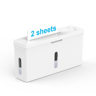 Peralatan Kantor Baru Tingkat P5 CS201C A4 2 Sheet Destroyer Untuk Kantor Desktop Paper Shredder Machine Warna Putih