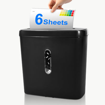 Mini kantor rumah Cross Cut 6 lembar A4 Paper Shredder Dengan 11L Basket C502P