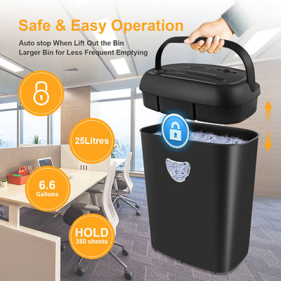 12 lembar potong silang Shredder Dengan 25L Bin