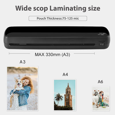 80-100mic Poch A3 Laminator Machine Dengan Hot Roller Heating System