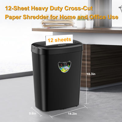 Tugas berat P-4 Mesin Paper Shredder 25L bin kapasitas shred 12 lembar A4 CD228P-12