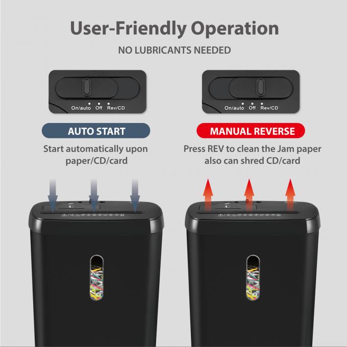 SD108P 8 LIPI Mesin Penghancur Kertas A4 Untuk Kartu CD Shredder Kertas Dengan 11L Basket Bin 3
