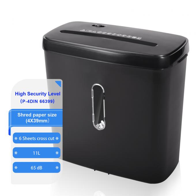 Mini kantor rumah Cross Cut 6 lembar A4 Paper Shredder Dengan 11L Basket C502P 0