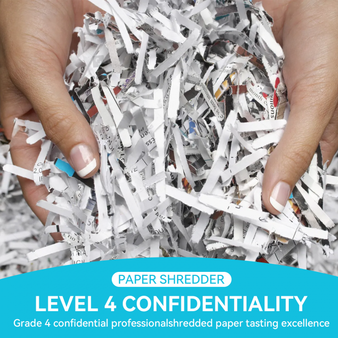 C281P Heavy Duty Electric Office Shredder 20L 18 Sheets Cross Cut Paper Shredder Untuk Kartu P-4 Dengan Pull-Out Bin 3