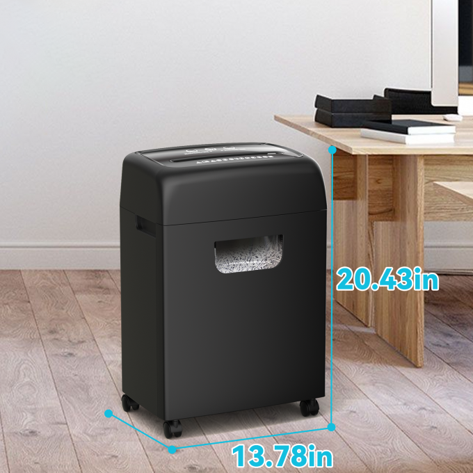 C281P Heavy Duty Electric Office Shredder 20L 18 Sheets Cross Cut Paper Shredder Untuk Kartu P-4 Dengan Pull-Out Bin 5