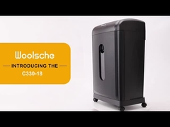 C330P-18 CE/EMC Certified Heavy Duty Paper Shredder Untuk Bisnis Dengan 30L Pull-Out Bin