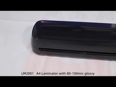 LM2001 A4 Mesin laminator panas hitam otomatis untuk laminasi kertas foto
